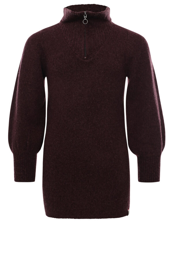 LOOXS 10sixteen Meisjes jurk met kraag - Prune