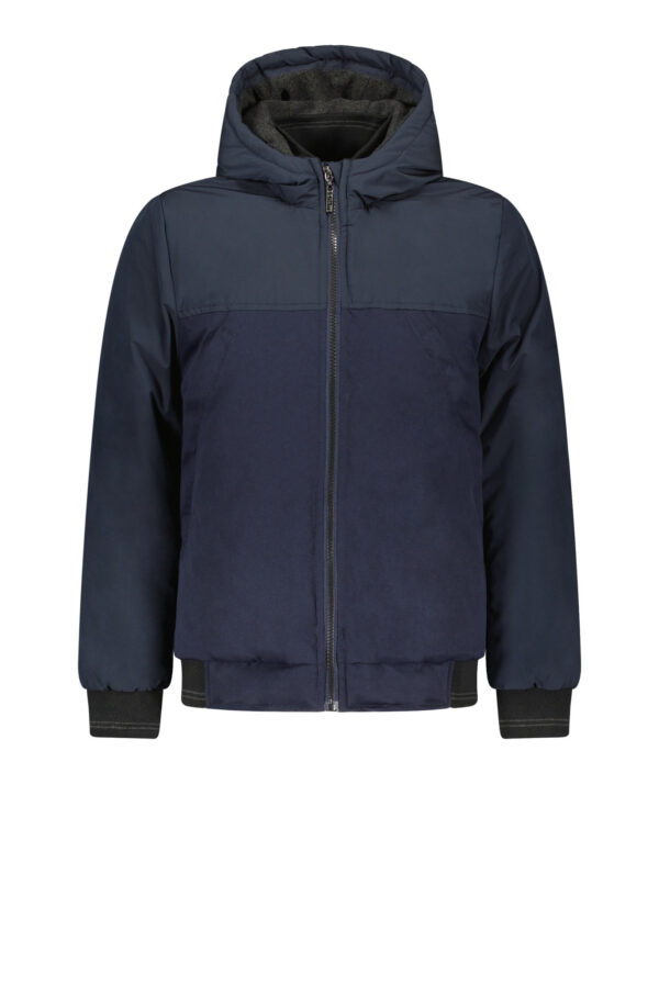 Bellaire Jongens winterjas capuchon - Bas - Navy blauw blazer