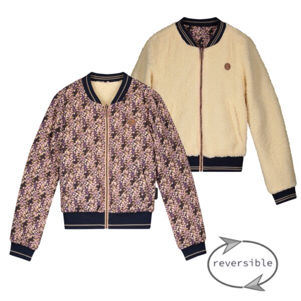 NoBell Meisjes jasje reversibel - Donka - Donker roast bruin