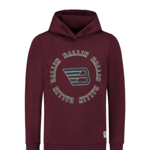 Ballin Jongens hoodie met artwork - Wijnrood