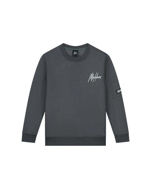 Malelions Sweater Pocket - Ijzer grijs