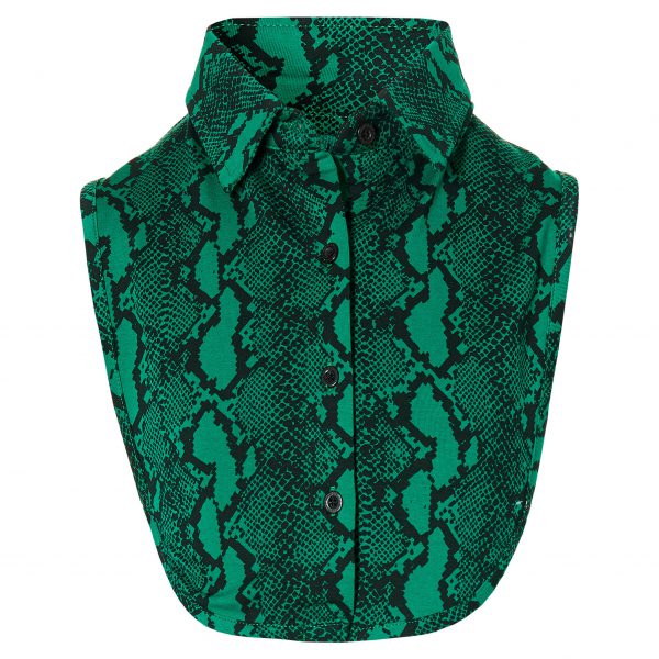 Quapi Meisjes kraagje - Dian - Groen slangenprint