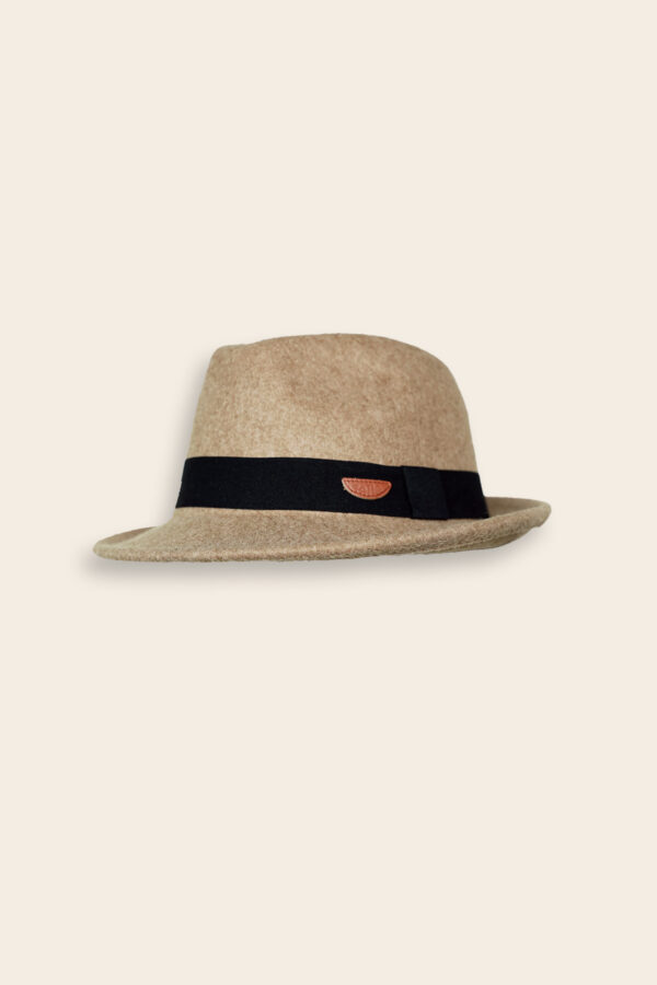 NoNo Meisjes muts - Fedora - Beige goud