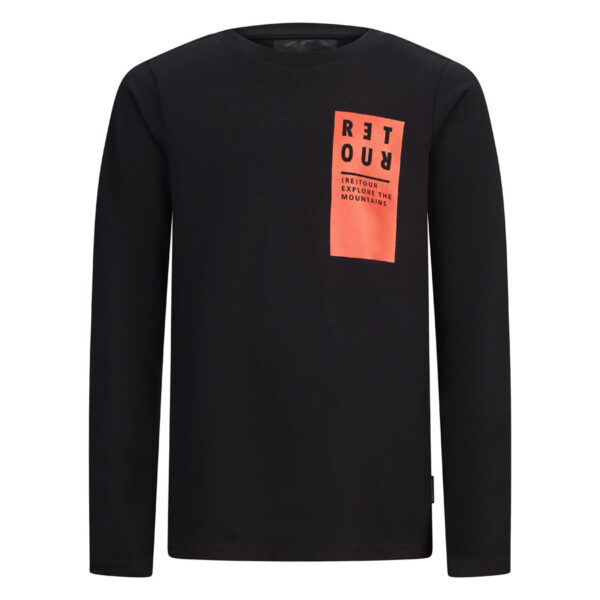Retour Jeans Jongens t-shirt - Carlos - Zwart