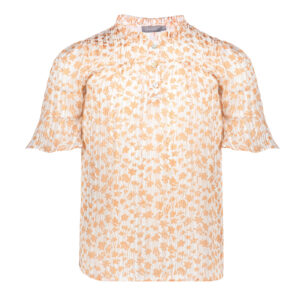 Geisha Meisjes top AOP - Off white / Abrikoos / Zilver