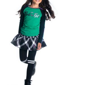 B.Nosy Meisjes shirt raglan - Jade groen