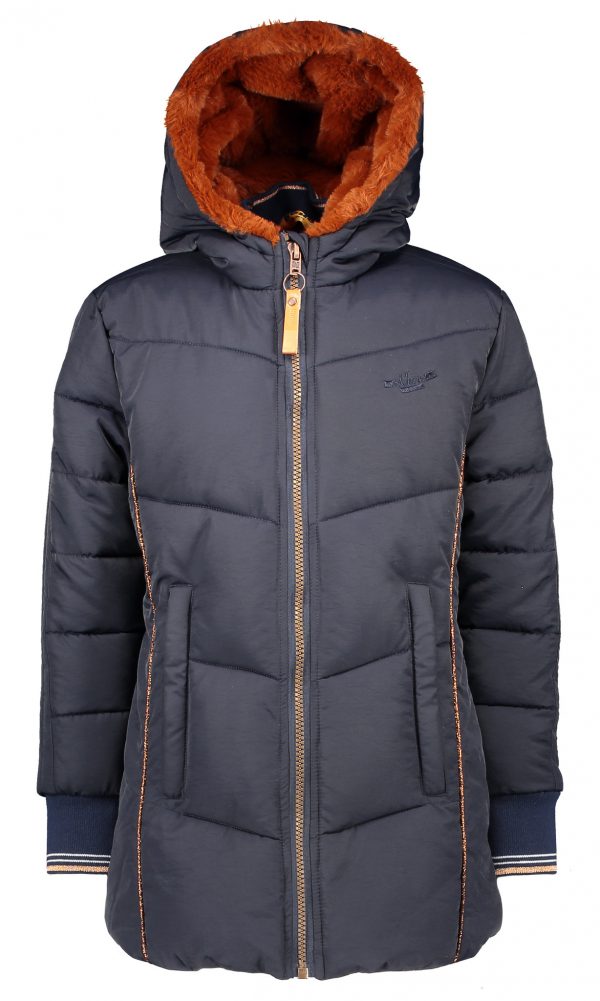 NoNo Meisjes winterjas - Brooklynn - Marine blauw