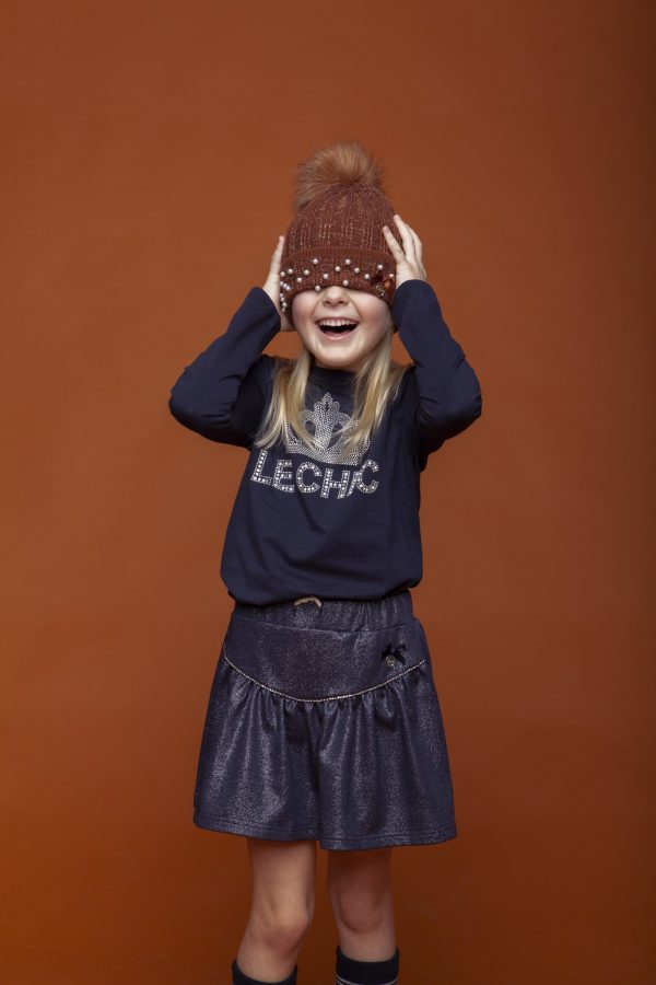 Le Chic Meisjes shirt 'LE CHIC' kroon - Marine blauw