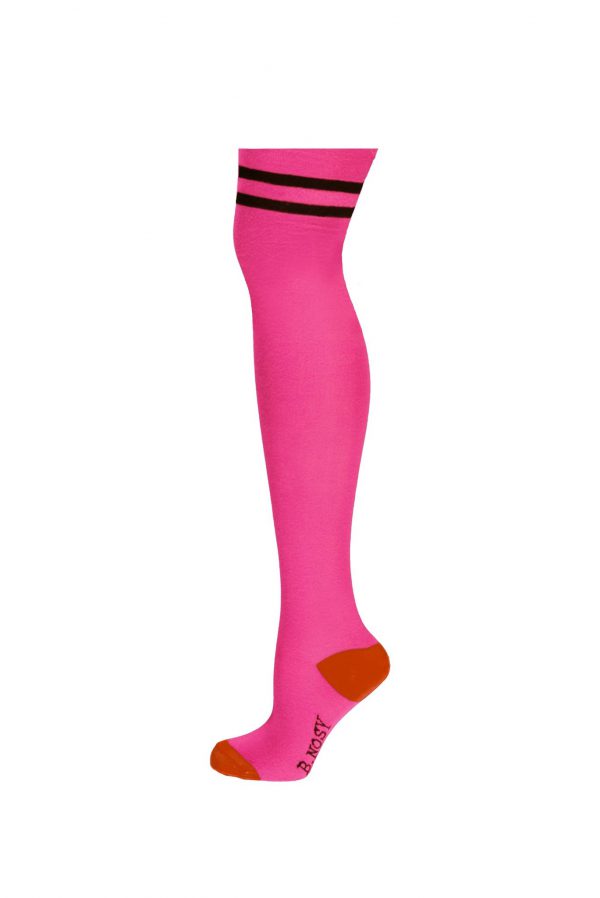 B.Nosy Meisjes maillot met streep - Roze glo