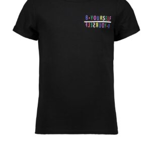 B.Nosy Meisjes t-shirt - B.Yourself - Zwart