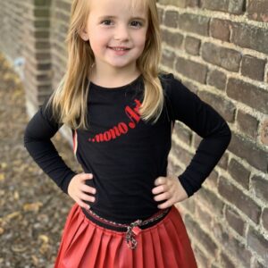 NoNo Meisjes shirt - Kus - Zwart