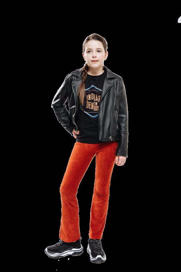 Indian Blue Jeans Meisjes flair broek rib - Roest rood