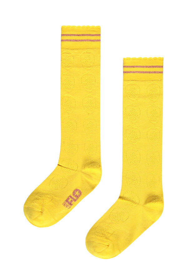 Like Flo Meisjes kniekousen ajour - Lemon
