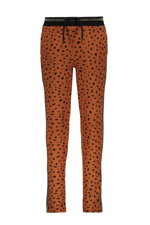 Bampidano Meisjes sweat broek - Caprice - Mokka AOP